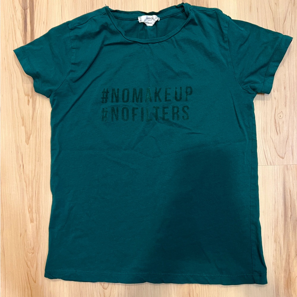 Mango Graphic Tee Green Size XS